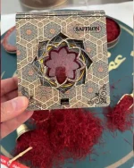 پک هدیه چوبی زعفران سوپر نگین یک گرمی